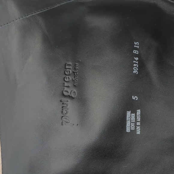 Paul Green Black Leather Knee High Boots 7.5 - Picture 8 of 10